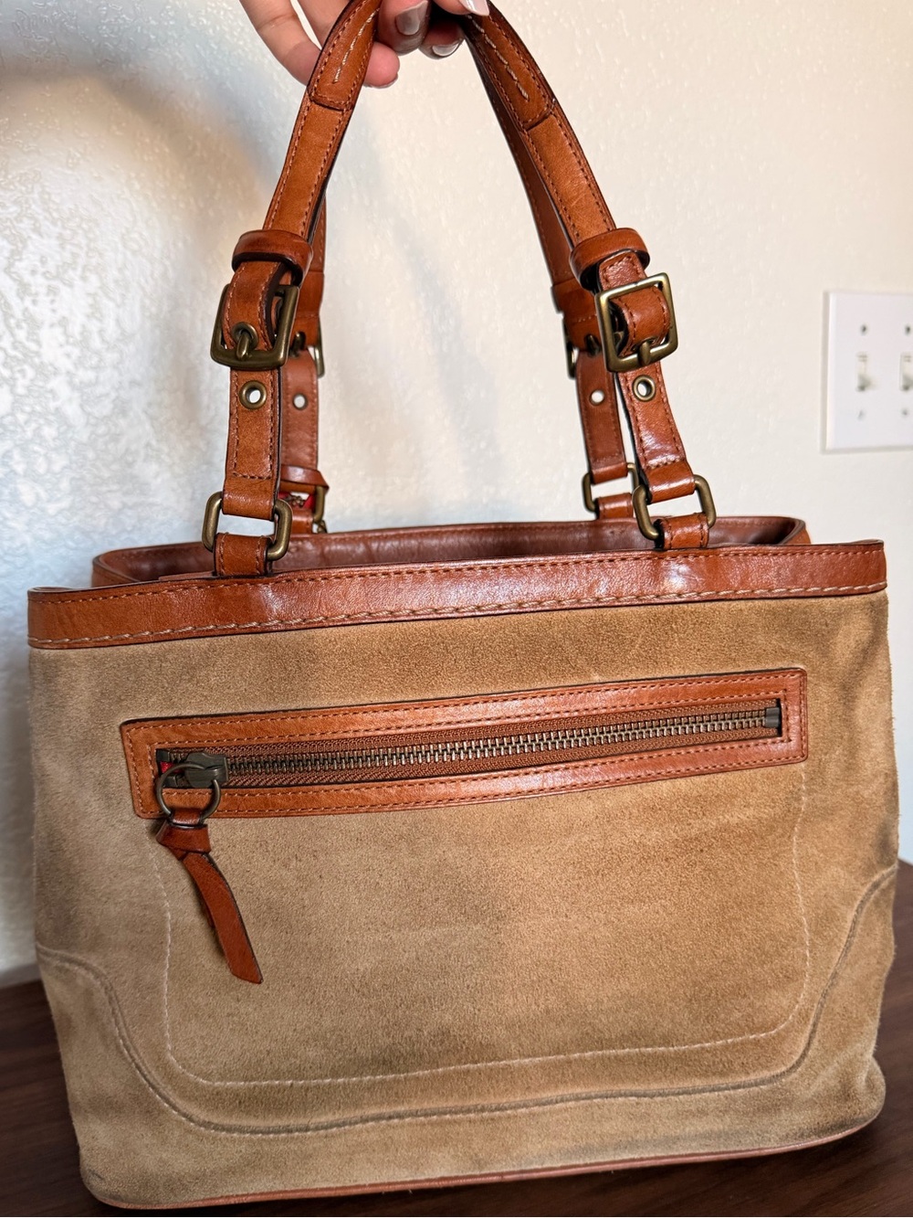 Vintage Coach 7476 Hamptons Suede Tassel Satchel - Picture 3 of 10